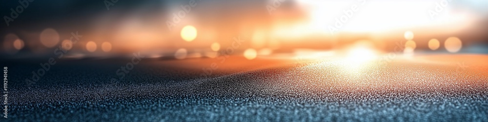 Poster gradient background with sunset colors and soft bokeh effect revealing warmth and tranquility
