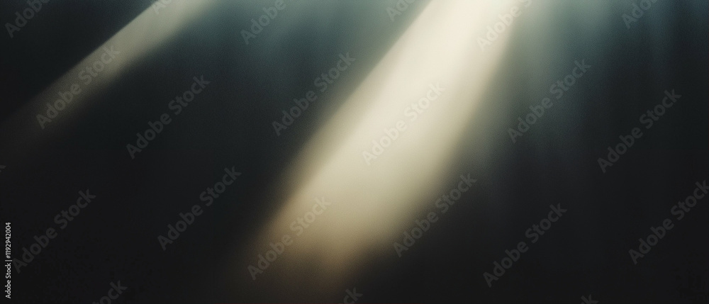 Poster light rays shining through dark spaces creating atmospheric effects