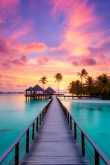 Fototapeta premium bridge in resort on nature background