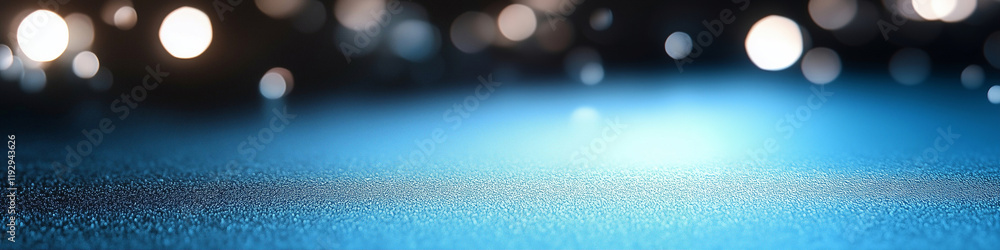 Poster abstract background with blue lights and bokeh effect for design
