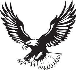Fototapeta premium Majestic Eagle in Flight Silhouette