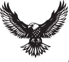 Fototapeta premium Majestic Eagle in Flight Silhouette