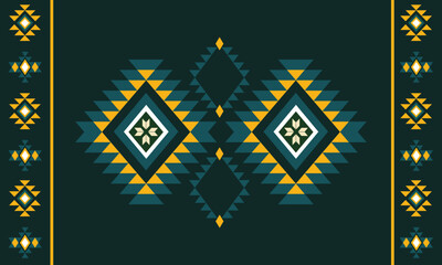 Navajo tribal vector seamless pattern. Native American ornament. Ethnic South Western decor style. Boho geometric ornament. Vector seamless pattern. Mexican blanket, rug. Woven carpet illustration