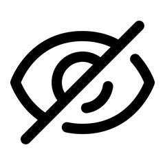 Minimalist Eye Icon with Slash