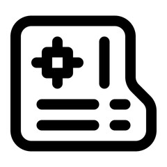 Fototapeta premium Minimalist Medical Record Icon for Digital Use