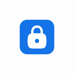 lock protection pad icon sign vector