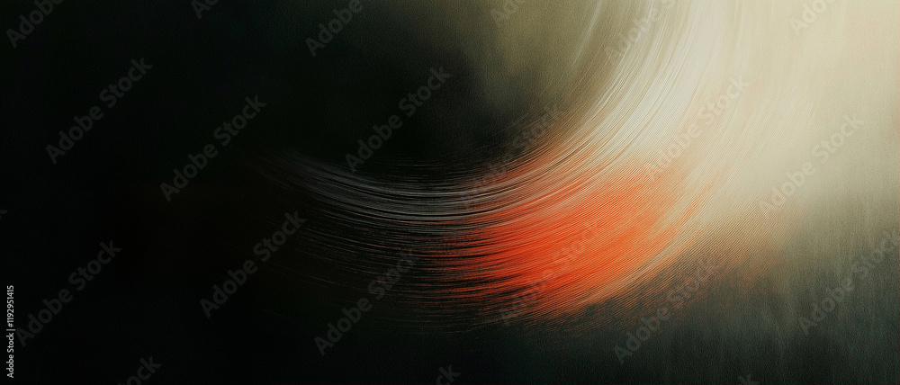 Poster abstract swirl in dark background with soft colors and flowing motion design