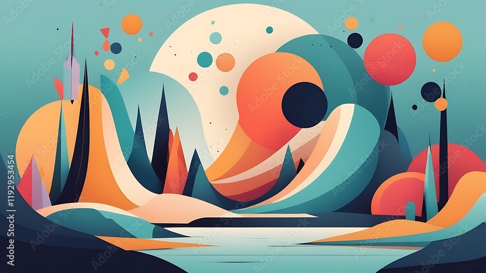 Poster Modern and abstract vector design
