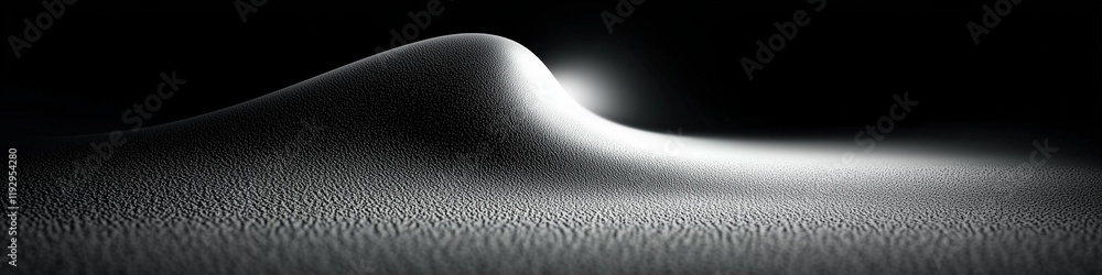 Poster abstract sand dune with smooth curves and shapes in minimalistic style
