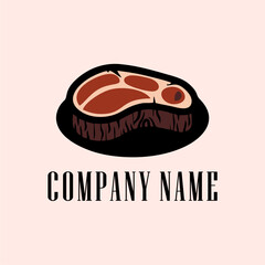Steak Logo, Meat Emblem, Food Icon, Restaurant Symbol, Butcher Shop Logo, Grill and Barbecue Emblem, Beef Steak Illustration, Raw Steak Slice, Marbled Meat Logo, The Steak Cut, The Perfect Steak, The 
