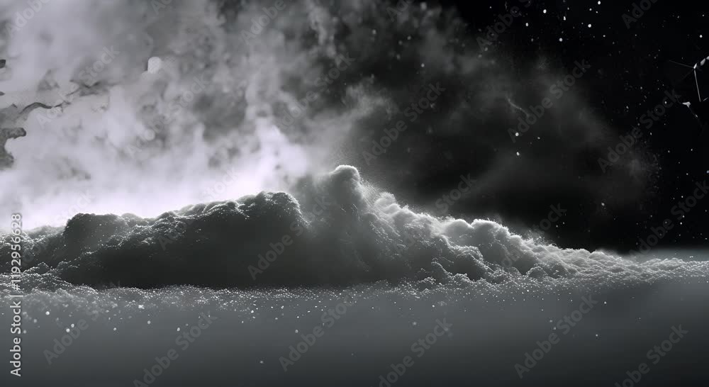 Poster white dust and scratches on black background layer for editor horizontal graphy with copy space high