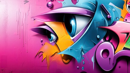Urban-themed poster with graffiti art and vibrant street-style graphics.