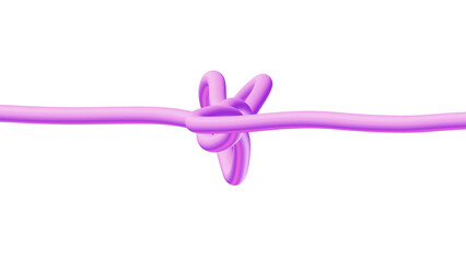 3d pink knot on transparent png