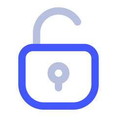 Modern Unlocked Padlock Icon