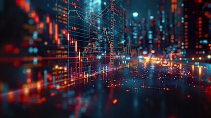 Obraz premium Business candle stick graph chart of stock market investment trading on white background design. 