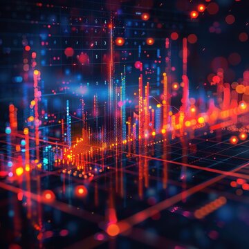 Detailed Stock Market Chart Visualizing Financial Trends and Trading Patterns for Analysis