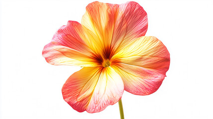 Fototapeta premium High-quality illustration of a vibrant Primrose flower isolated on a clean white background, created with Generative AI .