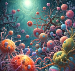 Illustration of bacteria.