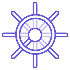 Obraz premium Ship Wheel Icon
