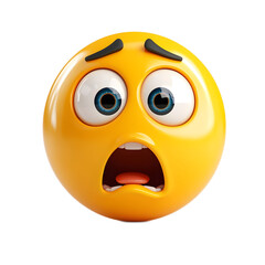 Angry Screaming Yellow Emoji Face   Surprised Cartoon Character