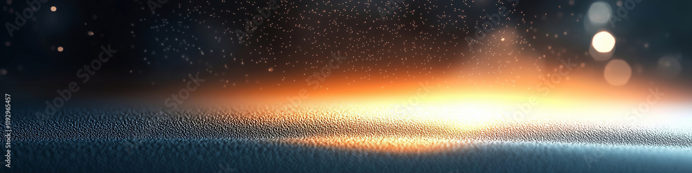 Poster light effect with glowing background and particles creating a dramatic atmosphere