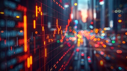 Obraz premium Business candle stick graph chart of stock market investment trading 