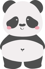 Fototapeta premium Adorable panda cub cartoon animal illustrations clipart