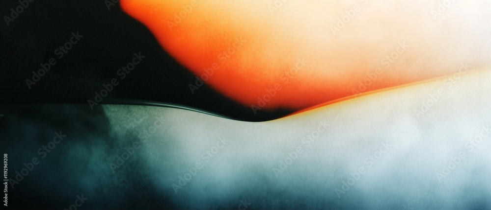 Aufkleber abstract shapes with colorful waves in vibrant design and soft gradients