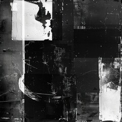 Obraz premium Vintage Grunge Black and White Collage Background Perfect for Artistic Projects and Creative Designs