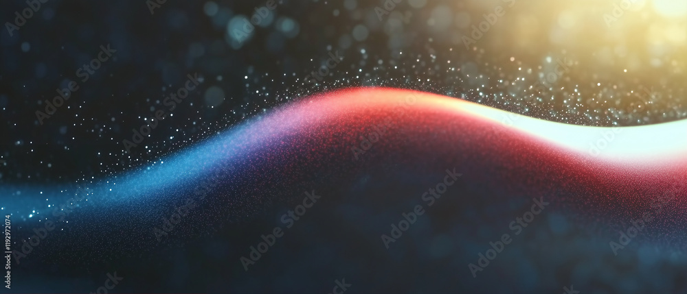 Poster abstract wave colorful design with sparkles and vibrant abstract background