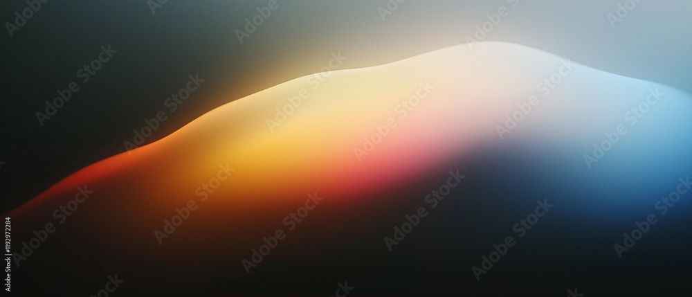 Poster abstract gradient background with soft curves in vibrant colors depicting modern art and design