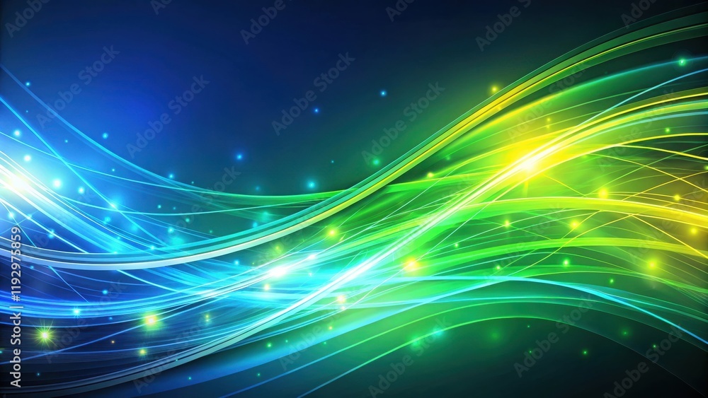 Poster abstract glowing waves of light and energy, a vibrant digital background for design projects
