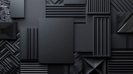 Abstract Geometric Design with Clean Lines and Borders in a Modern Dark Composition
