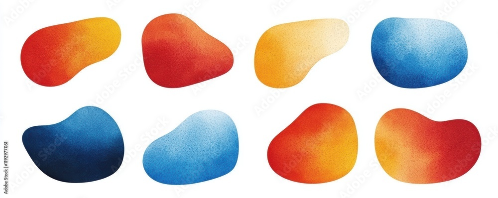 Poster abstract colorful shapes for creative backgrounds and design elements