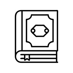 vintage book cover icon, vintage book cover line art - simple line art of vintage book cover, perfect for vintage book cover logos and icons and themed design