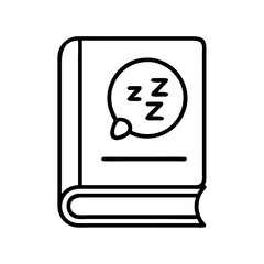bedtime story icon, bedtime story line art - simple line art of bedtime story, perfect for bedtime story logos and icons and themed design