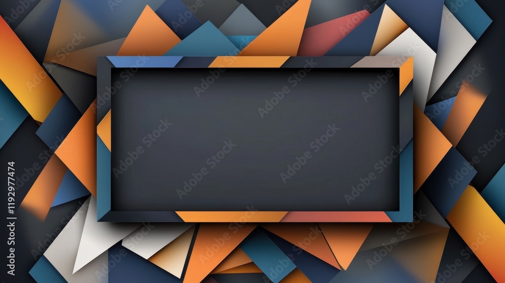 Aufkleber abstract geometric composition with clean lines and modern borders for creative design projects