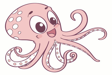 octopus cartoon coloring page