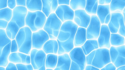 Abstract Seamless Pattern of Light Blue Water Texture Ripple Effect Summer Background