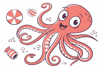 octopus and fish