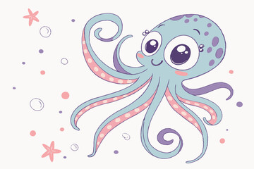 funny octopus cartoon