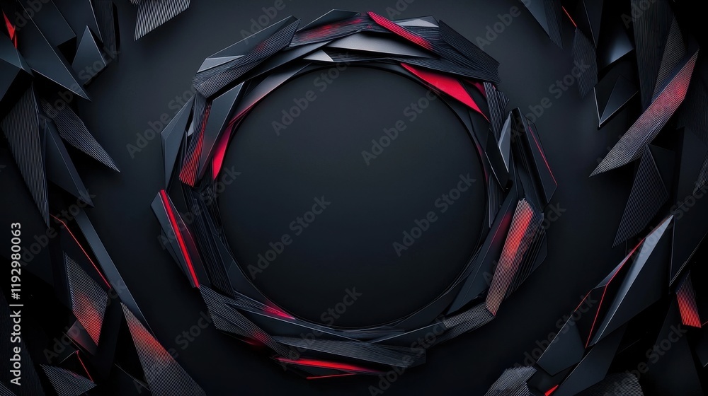 Poster modern geometric design with futuristic borders and clean lines for background or graphic use