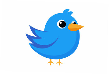 blue bird with bubble