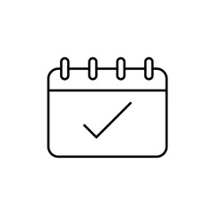 Appointment icon linear logo isolated