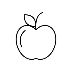 Apple icon linear logo isolated