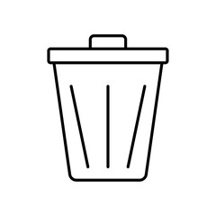 Bin icon linear logo isolated