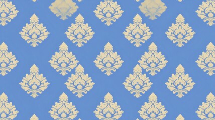 Ornamental Thai Cloud Motifs in Soft Gray on Sky-Blue Background