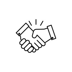 Business deal icon linear logo isolated