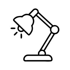 reading lamp icon, reading lamp line art - simple line art of reading lamp, perfect for reading lamp logos and icons and themed design