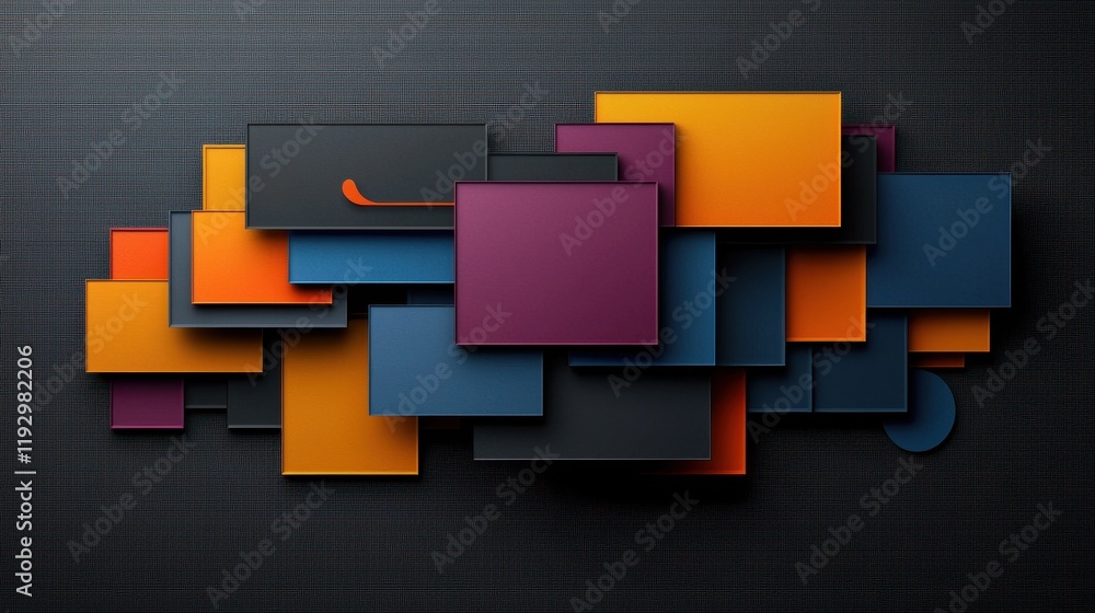 Poster trendy geometric lines and borders with modern design elements for creative backgrounds and visual p